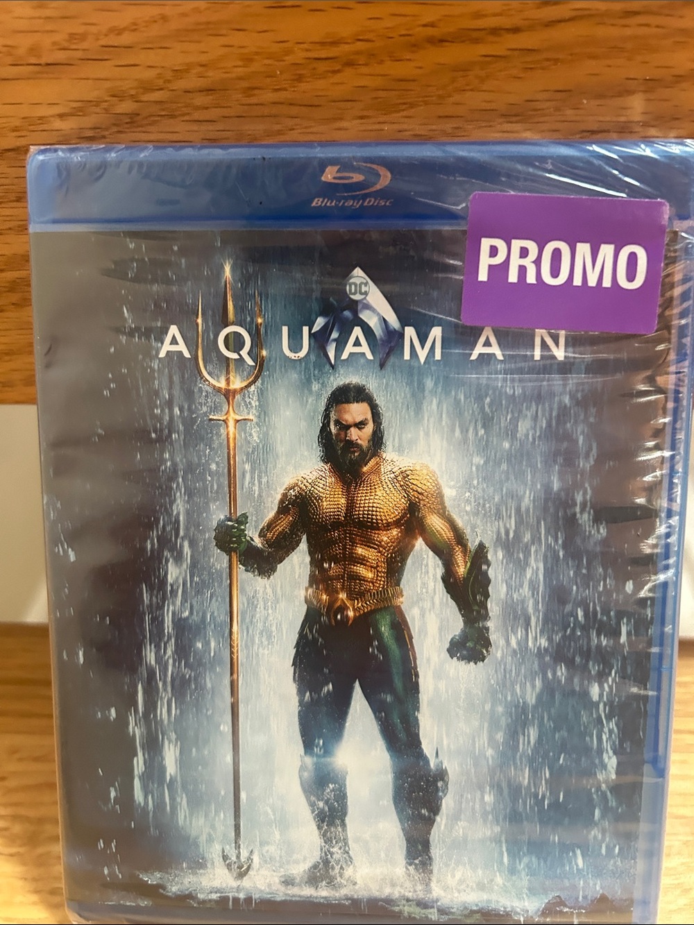 Aquaman Blu-ray Back Cover - Gold & Blue Artwork